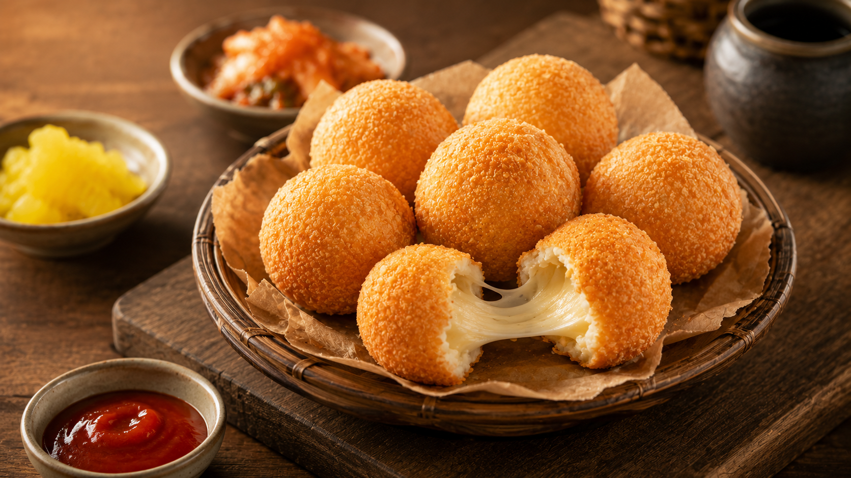 とろけるチーズボール